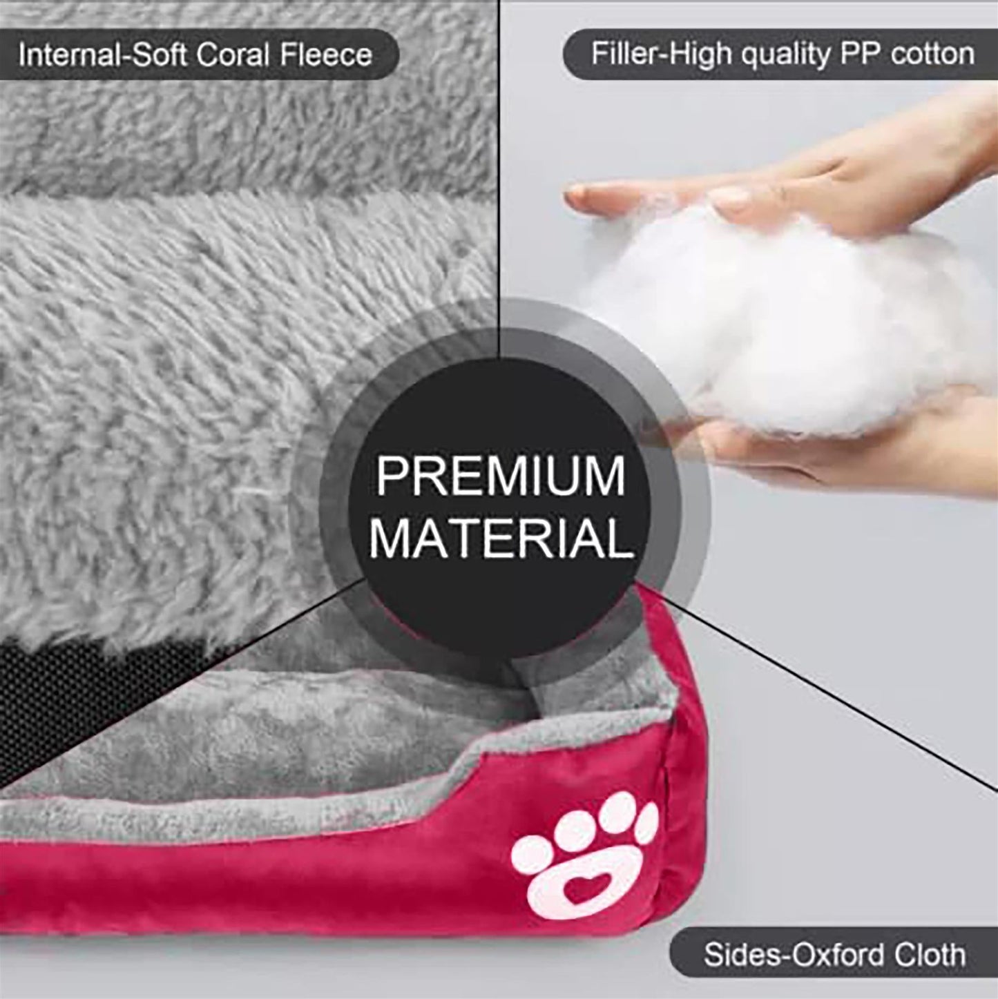 Extra Large Dog Bed Cat Pet Washable Cushion Puppy Mattress Soft Warm Calming - Freddie & Wilson