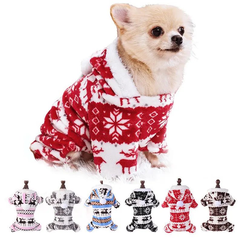 Christmas Cat Dog Winter Clothing - Super Soft Coral Velvet Pet Outfit - Freddie & Wilson