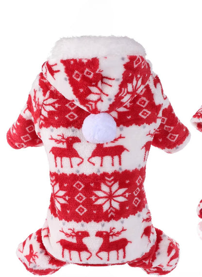 Christmas Cat Dog Winter Clothing - Super Soft Coral Velvet Pet Outfit - Freddie & Wilson