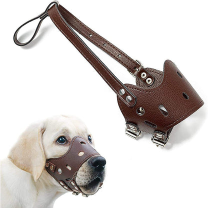 Leather Dog Muzzle - Breathable Anti - Barking Muzzle for All Sizes - Freddie & Wilson