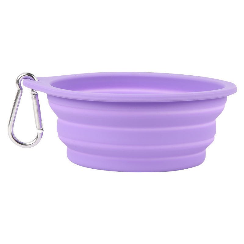 Collapsible Silicone Dog Bowl - Portable Folding Travel Pet Bowl - Freddie & Wilson