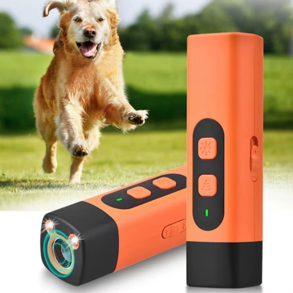 Rechargeable Ultrasonic Dog Repeller with Remote Control and LED Flashlight - Professional Anti - Barking Training Device - Freddie & Wilson