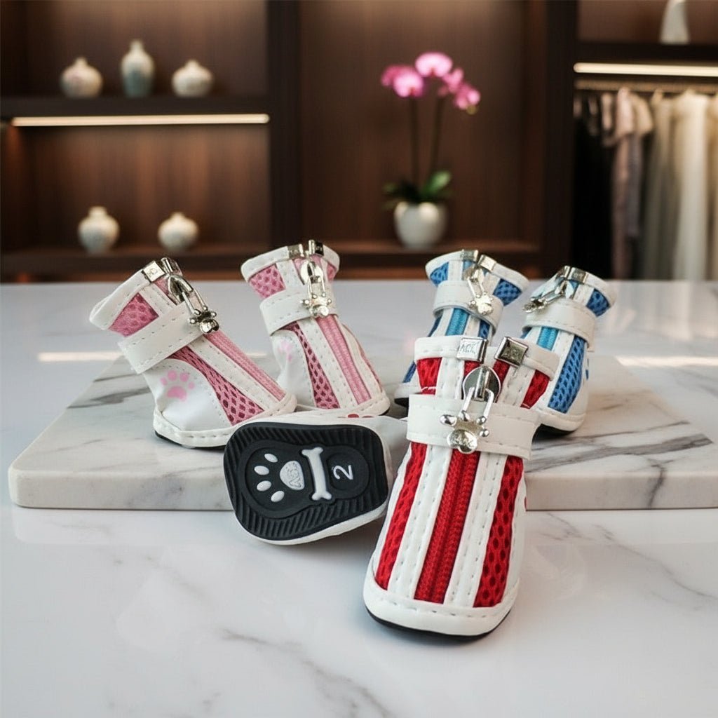 Dog Sneakers with Zipper - Easy - On Pet Shoes for Small Dogs - Freddie & Wilson