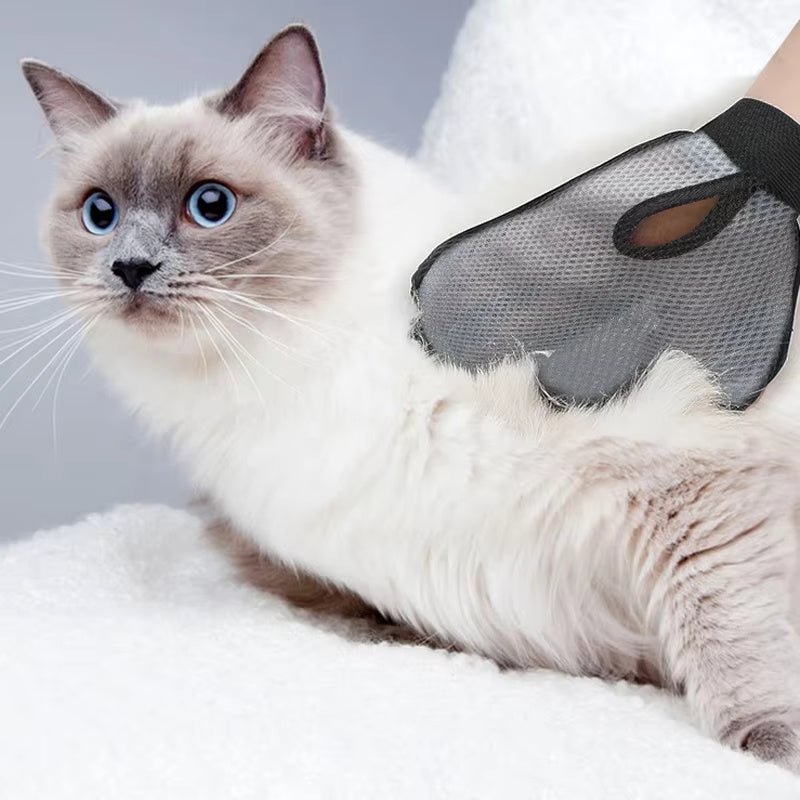 Pet Grooming Glove - Hair Removal & Massage Brush for Cats & Dogs - Freddie & Wilson