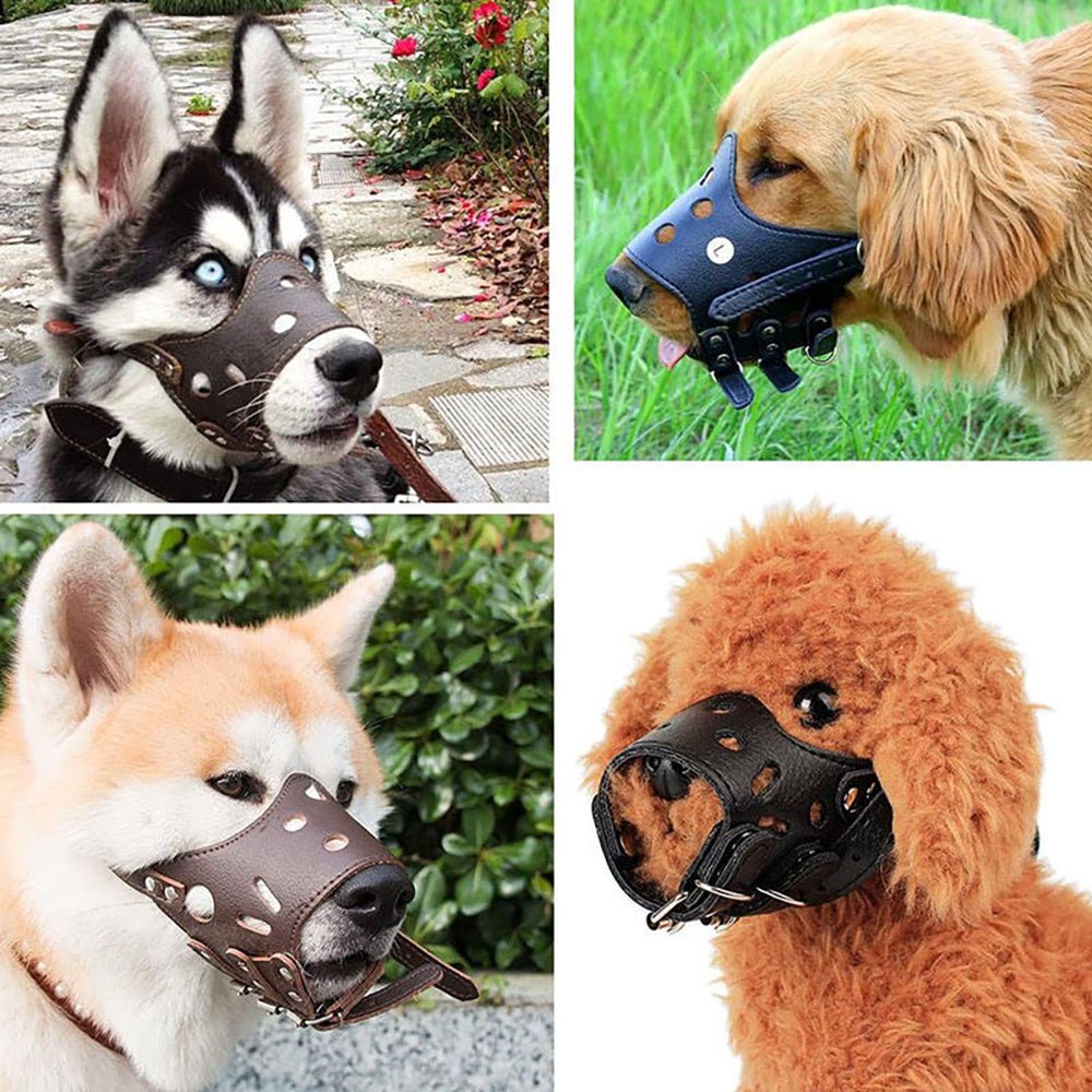 Leather Dog Muzzle - Breathable Anti - Barking Muzzle for All Sizes - Freddie & Wilson