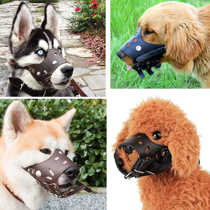 Leather Dog Muzzle - Breathable Anti - Barking Muzzle for All Sizes - Freddie & Wilson