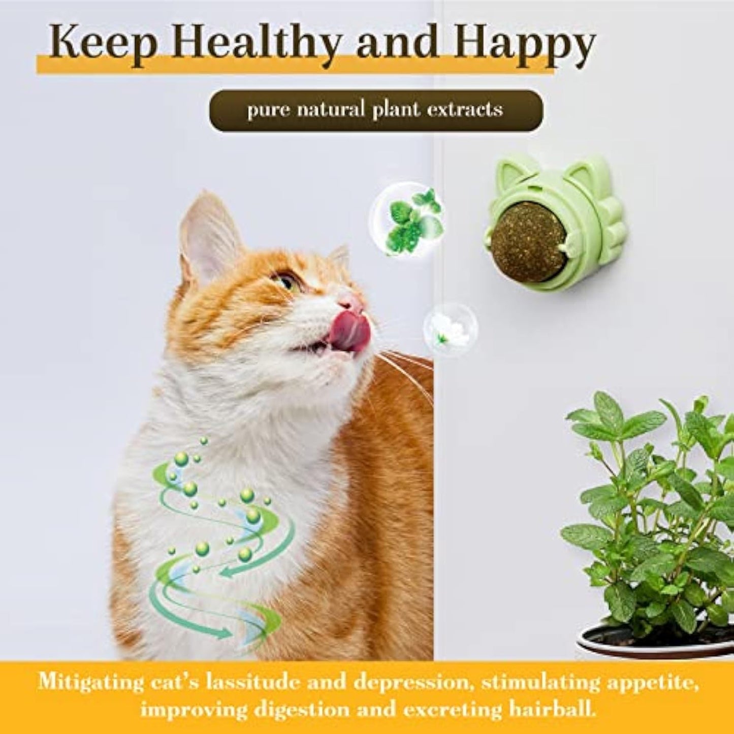 Catnip Wall Balls - Healthy Dental Chew Toys for Cats - Freddie & Wilson