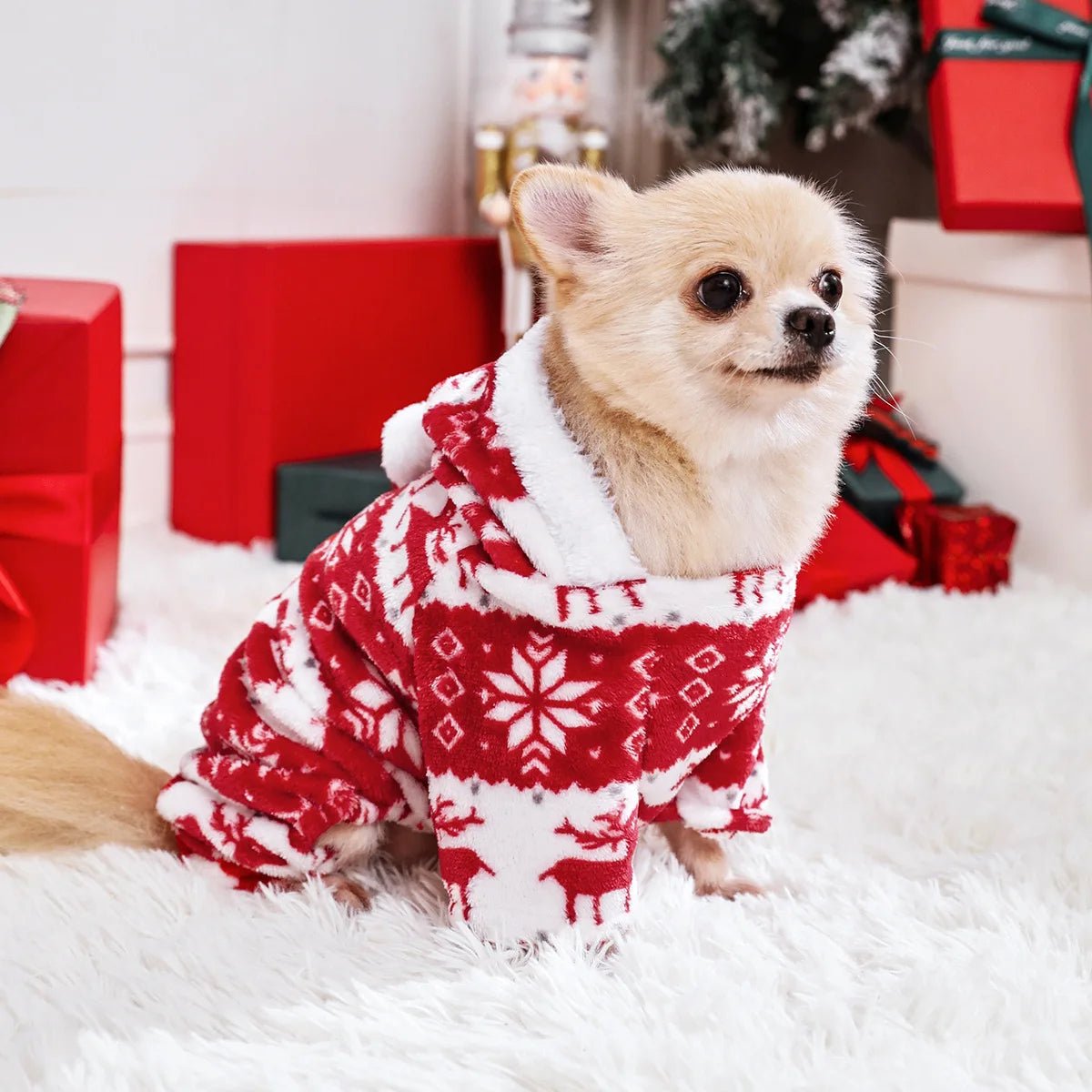 Christmas Cat Dog Winter Clothing - Super Soft Coral Velvet Pet Outfit - Freddie & Wilson