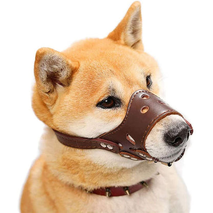 Leather Dog Muzzle - Breathable Anti - Barking Muzzle for All Sizes - Freddie & Wilson
