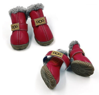 Thick Insulated Dog Snow Boots - Warm Winter Shoes for Small Dogs - Freddie & Wilson
