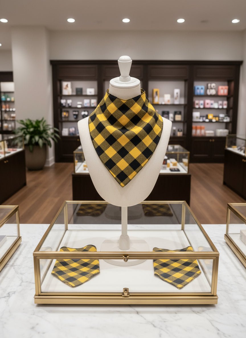 Plaid Dog Bandanas 3 Pack - Stylish Pet Scarves for Dogs & Cats - Freddie & Wilson