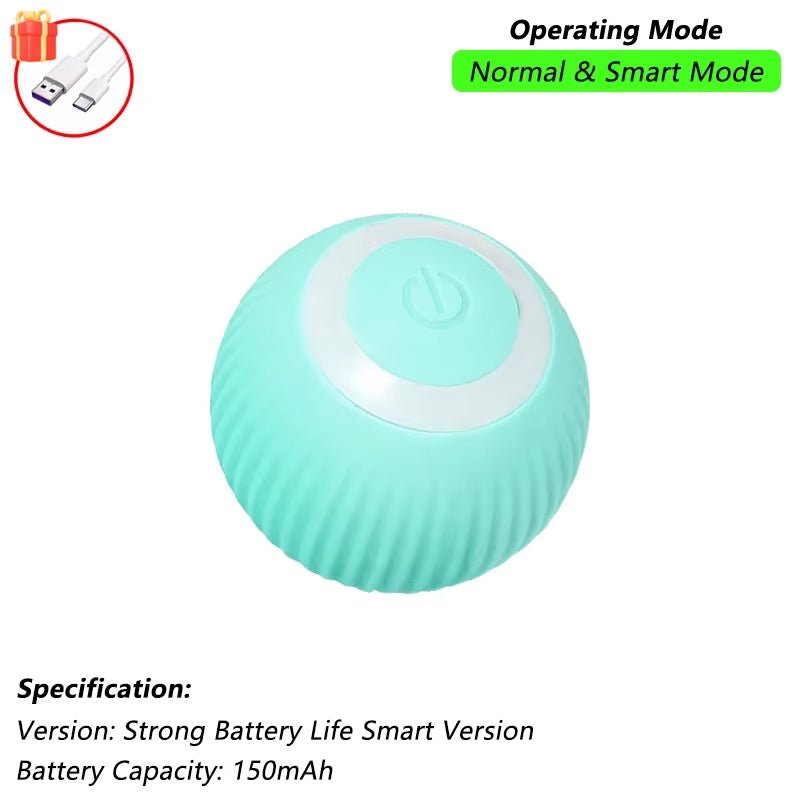 Cat Interactive Ball Toy, Automatic Rolling Ball with Tail, Rechargeable Smart Pet Interactive Toy, Intelligent Mouse for Cat - Freddie & Wilson