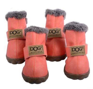 Thick Insulated Dog Snow Boots - Warm Winter Shoes for Small Dogs - Freddie & Wilson
