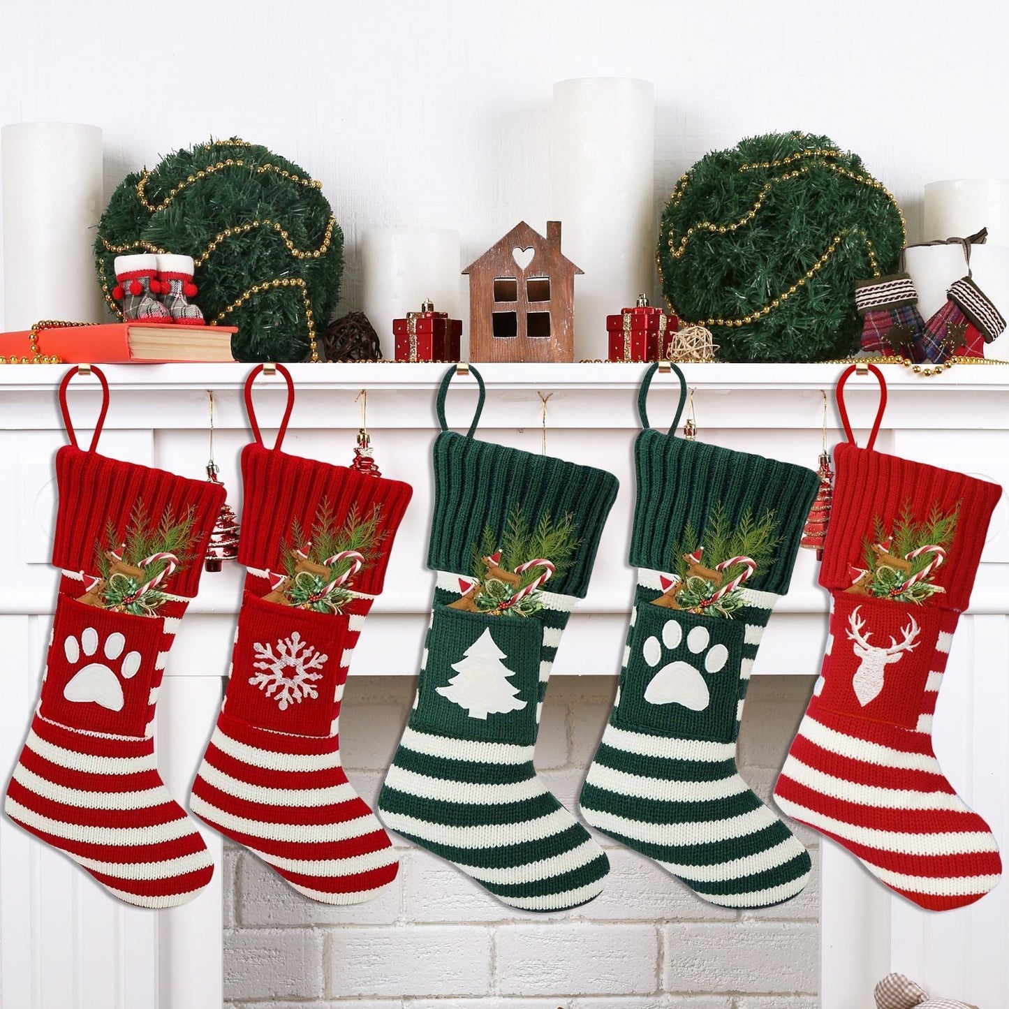 Pet Christmas Stockings - Festive Knitted Socks for Cats & Dogs - Freddie & Wilson