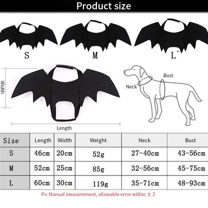 Pet Bat Wings Halloween Costume - Funny Dog Cat Cosplay Prop - Freddie & Wilson
