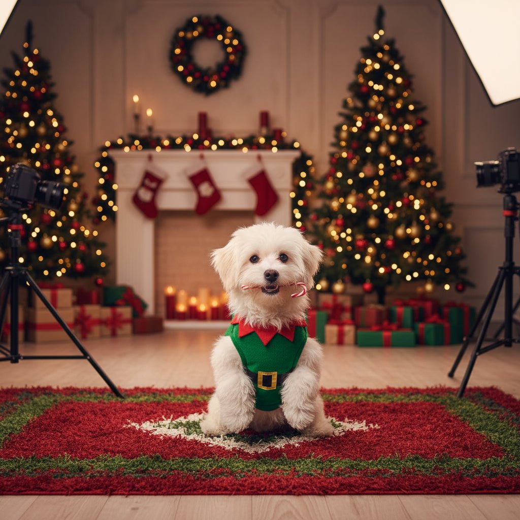 Pet Dog Christmas Costume with Santa! - Freddie & Wilson