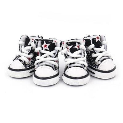 Canvas Dog Shoes - Soft All - Season All Star Pet Trainers for Small Dogs - Freddie & Wilson