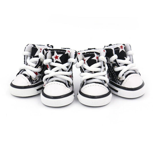 Canvas Dog Shoes - Soft All - Season All Star Pet Trainers for Small Dogs - Freddie & Wilson