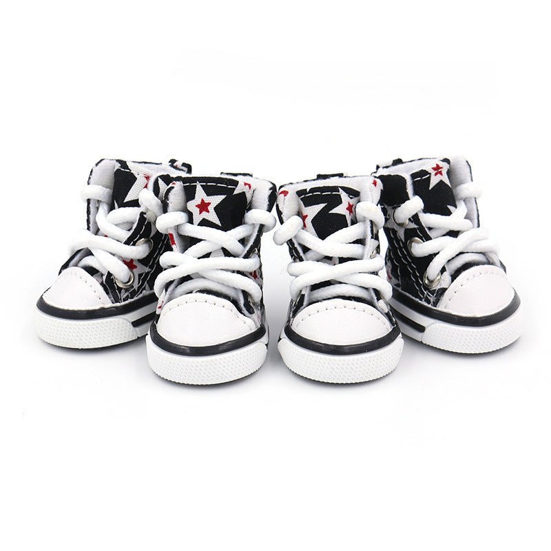 Canvas Dog Shoes - Soft All - Season All Star Pet Trainers for Small Dogs - Freddie & Wilson
