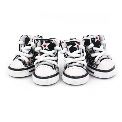 Canvas Dog Shoes - Soft All - Season All Star Pet Trainers for Small Dogs - Freddie & Wilson