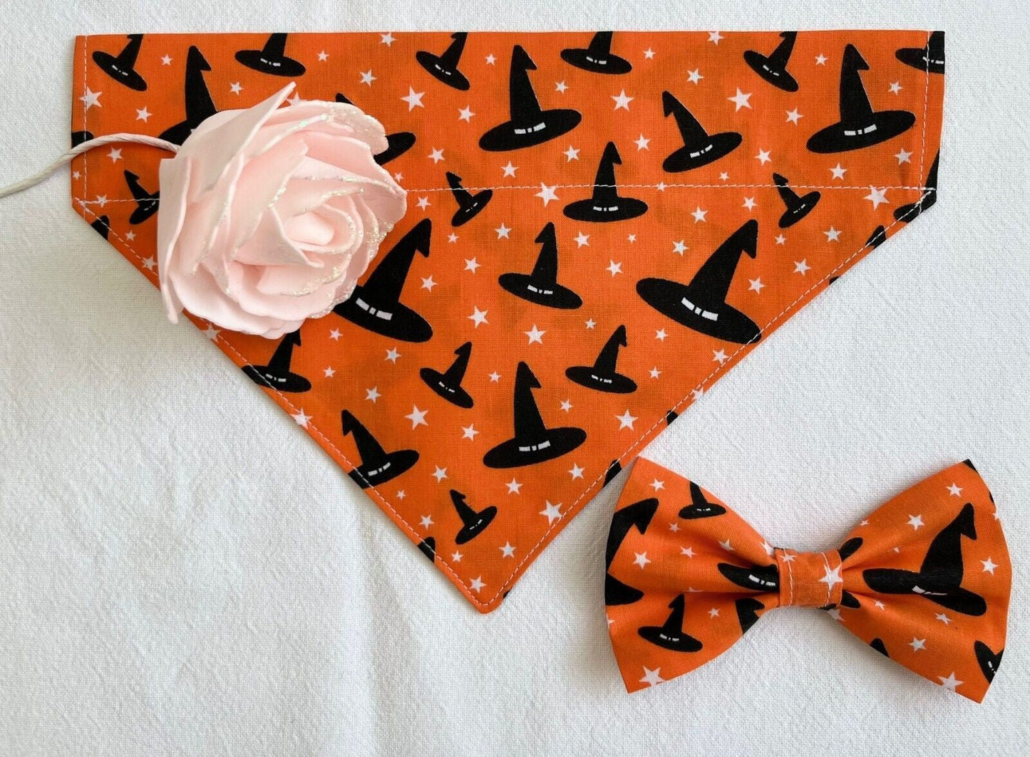 Halloween Dog Collar Accessories Bow & Bandana Handmade in UK. Multi Sizes - Freddie & Wilson