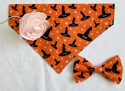 Halloween Dog Collar Accessories Bow & Bandana Handmade in UK. Multi Sizes - Freddie & Wilson
