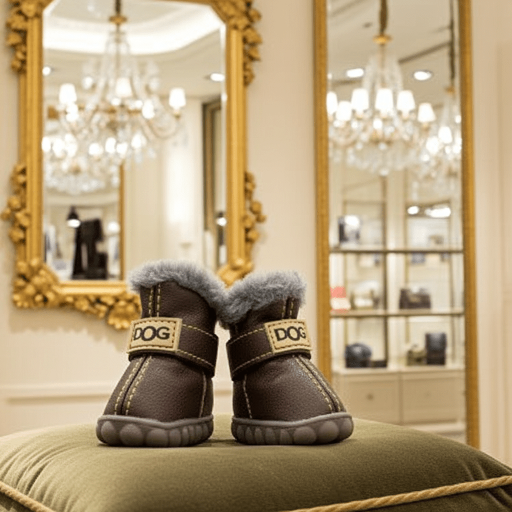 Thick Insulated Dog Snow Boots - Warm Winter Shoes for Small Dogs - Freddie & Wilson