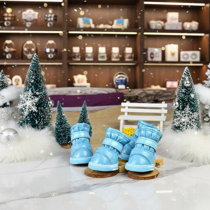Winter Dog Boots - Warm PU Leather Waterproof Pet Shoes - Freddie & Wilson