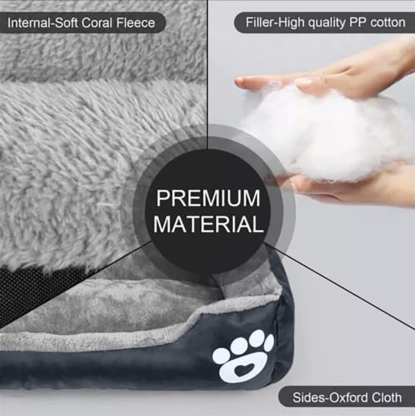 Extra Large Dog Bed Cat Pet Washable Cushion Puppy Mattress Soft Warm Calming - Freddie & Wilson