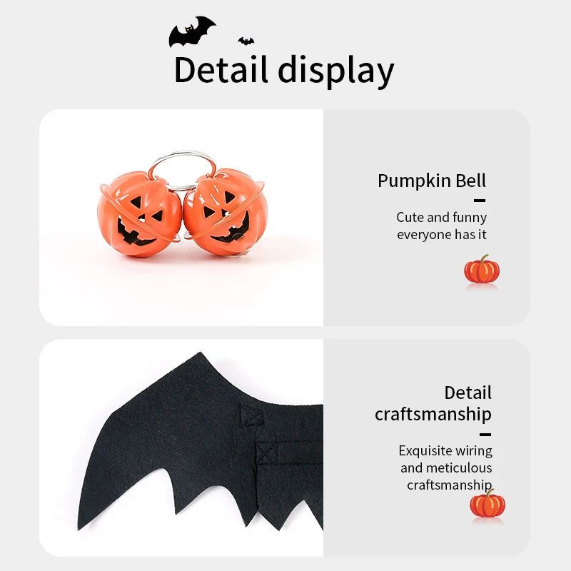 Pet Bat Wings Halloween Costume - Funny Dog Cat Cosplay Prop - Freddie & Wilson