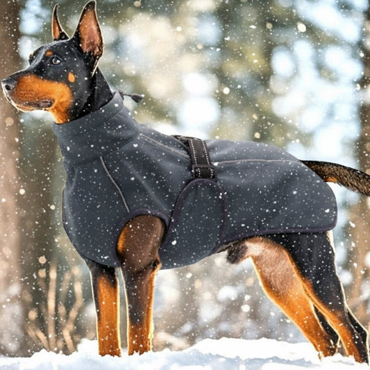 Dog Winter Vest - Thick Coral Fleece Coat for Medium to Large Dogs - Freddie & Wilson