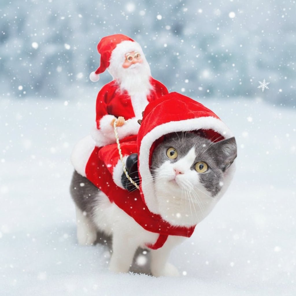 Pet Dog Christmas Costume with Santa! - Freddie & Wilson