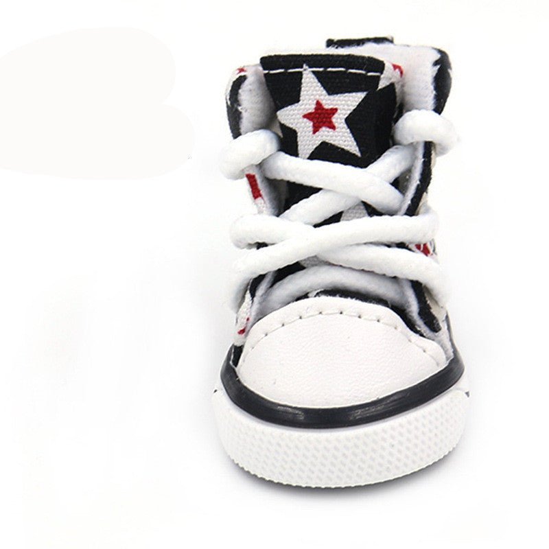 Canvas Dog Shoes - Soft All - Season All Star Pet Trainers for Small Dogs - Freddie & Wilson