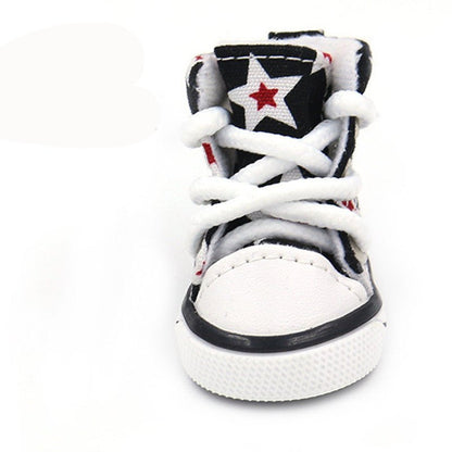 Canvas Dog Shoes - Soft All - Season All Star Pet Trainers for Small Dogs - Freddie & Wilson