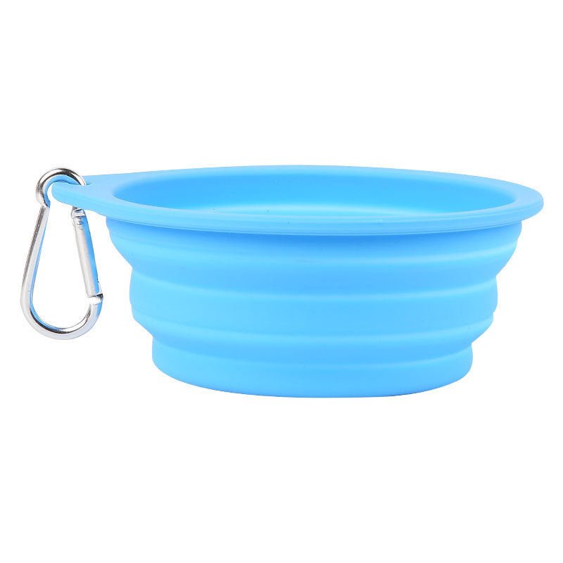 Collapsible Silicone Dog Bowl - Portable Folding Travel Pet Bowl - Freddie & Wilson