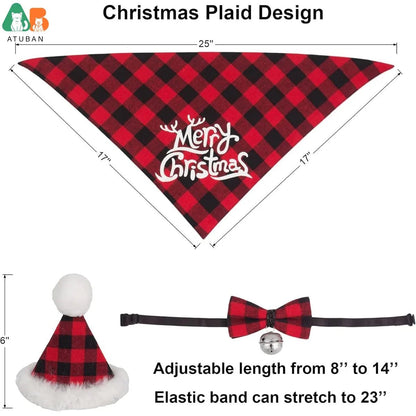 Christmas Dog Bandana Hat, Scarf for Pets - Freddie & Wilson