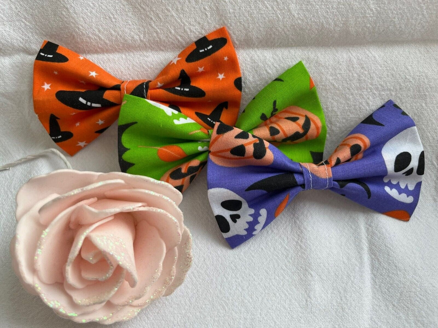 Halloween Dog Collar Accessories Bow & Bandana Handmade in UK. Multi Sizes - Freddie & Wilson