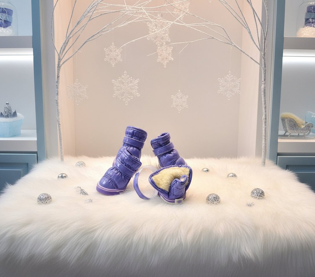 Winter Dog Boots - Warm PU Leather Waterproof Pet Shoes - Freddie & Wilson