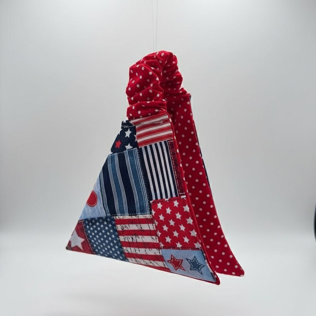 Red White & Blue Scrunchie Dog Bandana - Patriotic Pet Accessory - Freddie & Wilson