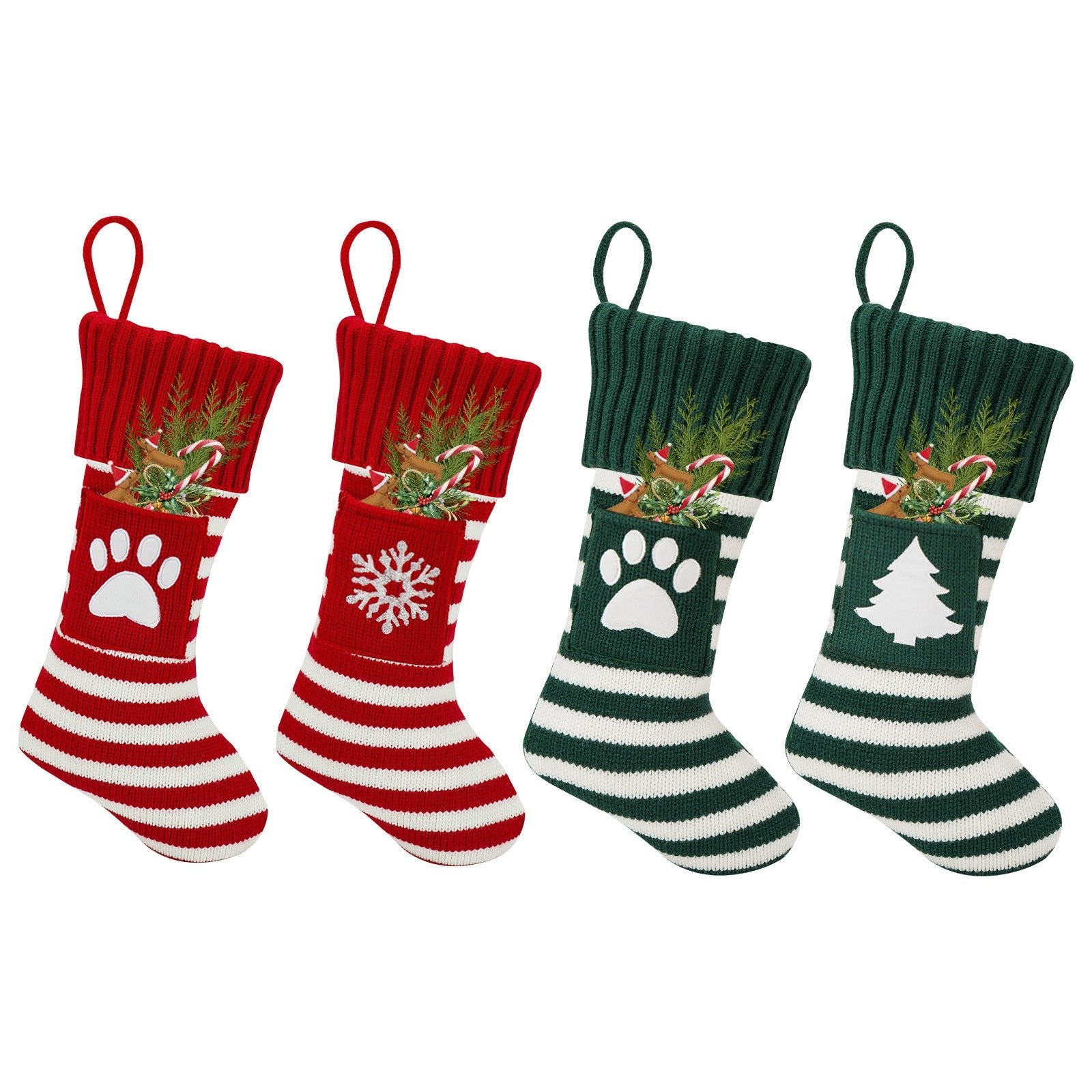 Pet Christmas Stockings - Festive Knitted Socks for Cats & Dogs - Freddie & Wilson