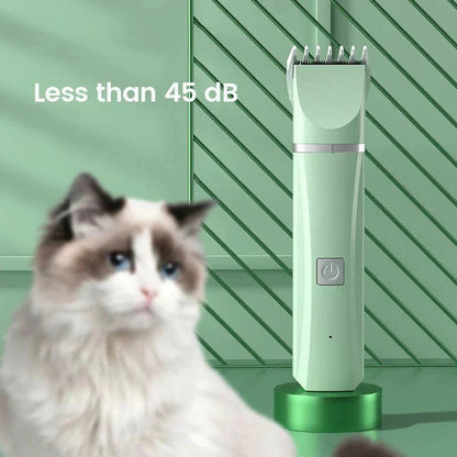 4 in 1 Electric Pet Grooming Kit - Hair Trimmer, Clippers, Nail Grinder for Cats & Dogs - Freddie & Wilson