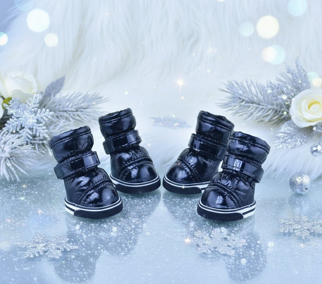 Winter Dog Boots - Warm PU Leather Waterproof Pet Shoes - Freddie & Wilson
