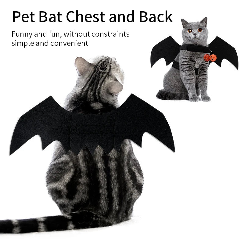 Pet Bat Wings Halloween Costume - Funny Dog Cat Cosplay Prop - Freddie & Wilson