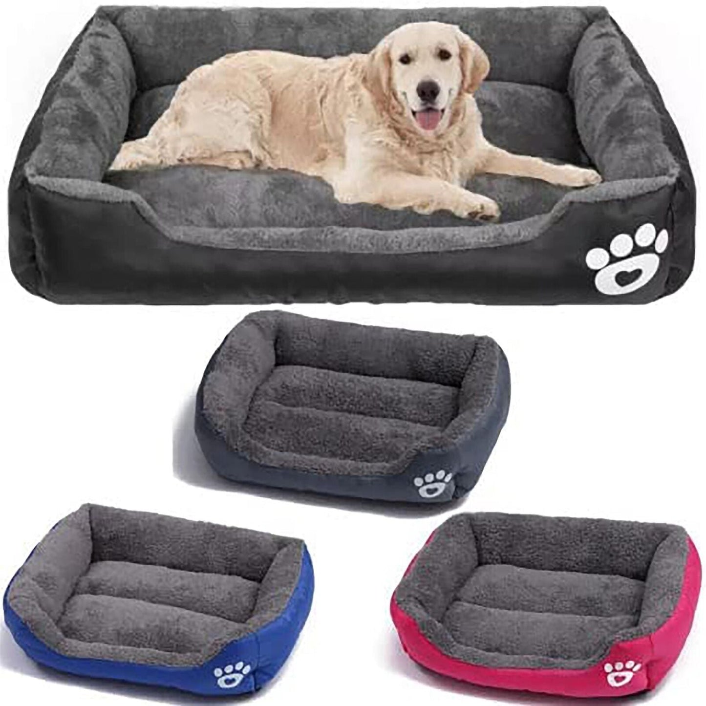 Extra Large Dog Bed Cat Pet Washable Cushion Puppy Mattress Soft Warm Calming - Freddie & Wilson