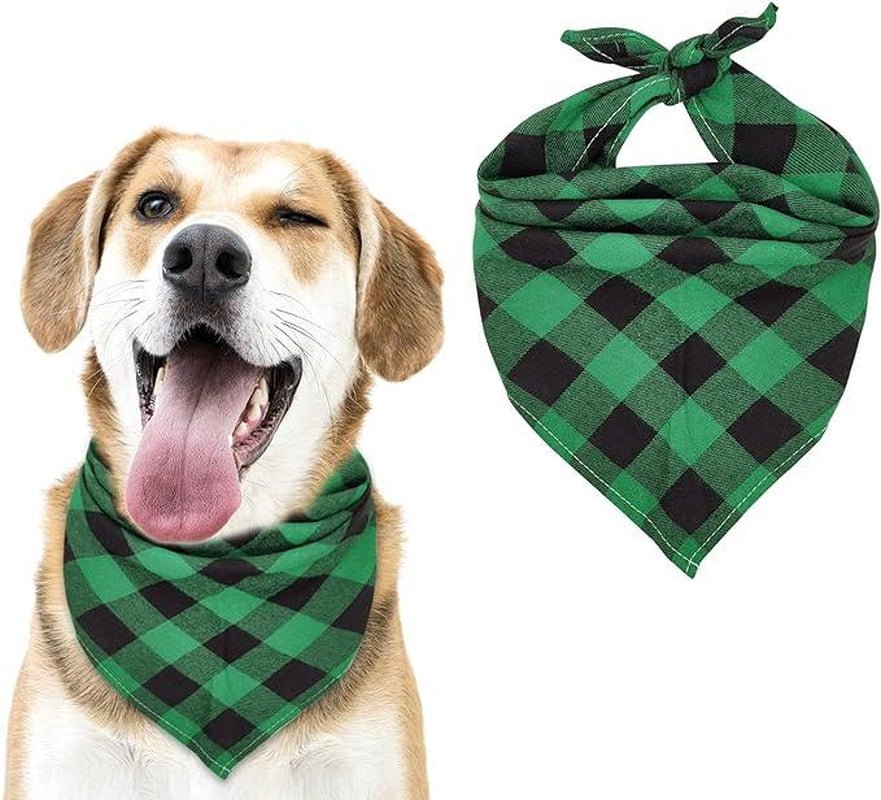 Plaid Dog Bandanas 3 Pack - Stylish Pet Scarves for Dogs & Cats - Freddie & Wilson