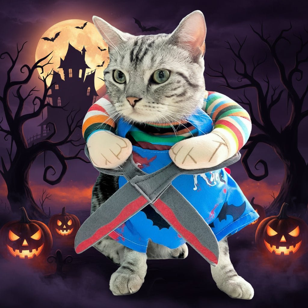 Pet Halloween Costume - Funny Scissor Outfit for Cats & Dogs - Freddie & Wilson