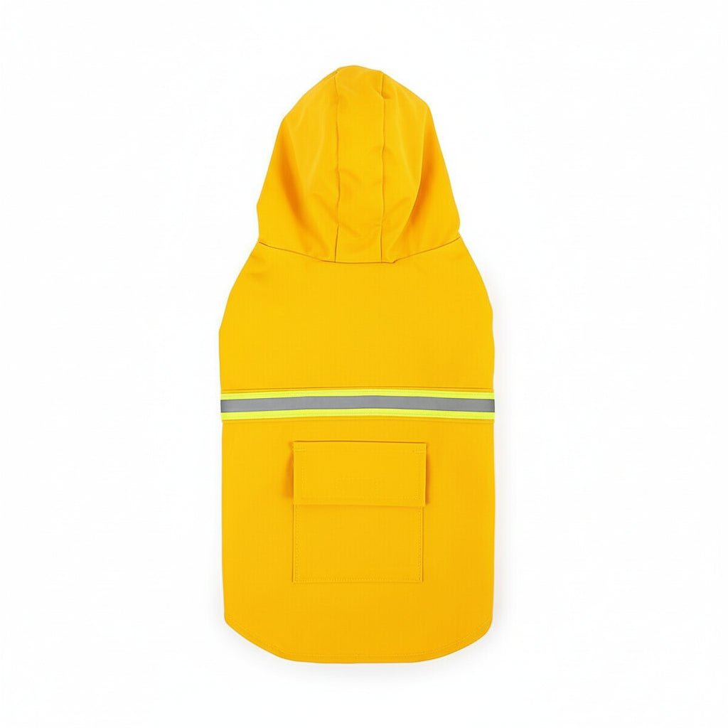 Waterproof Dog Raincoat - Reflective Hooded Rain Jacket with Leash Access - Freddie & Wilson