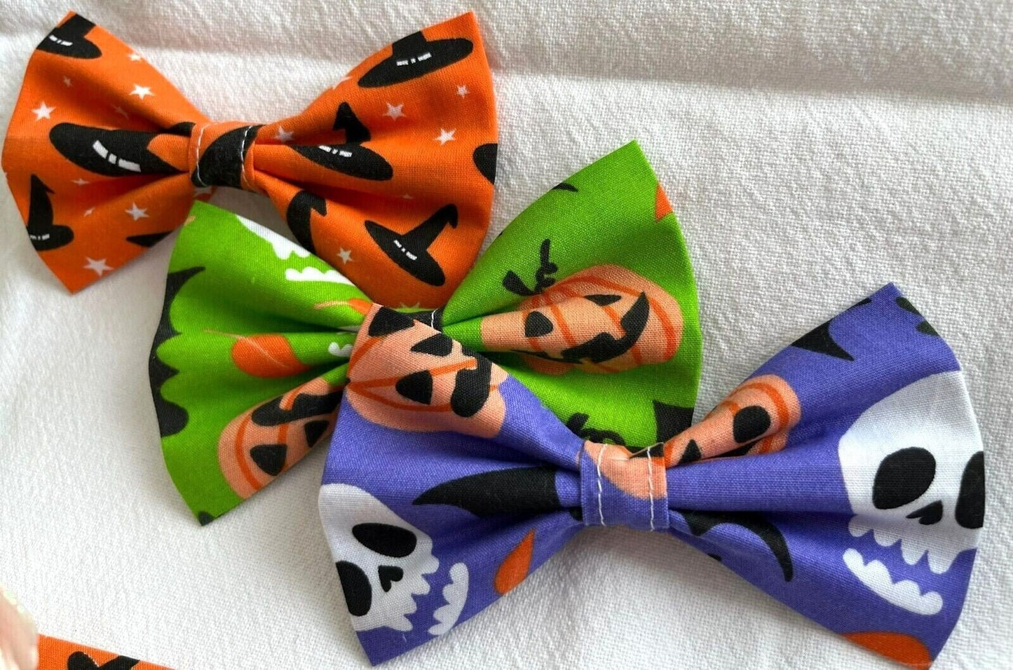 Halloween Dog Collar Accessories Bow & Bandana Handmade in UK. Multi Sizes - Freddie & Wilson