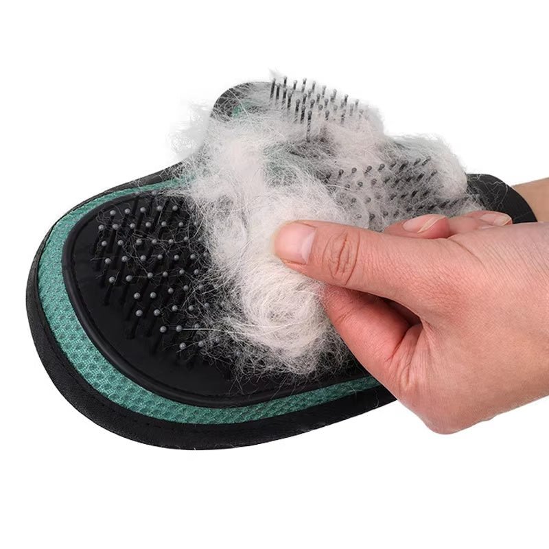 Pet Grooming Glove - Hair Removal & Massage Brush for Cats & Dogs - Freddie & Wilson