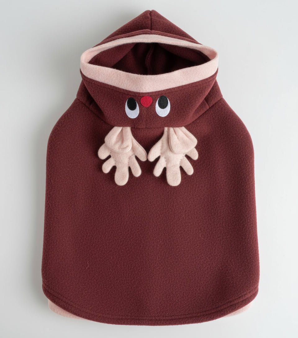 Christmas Reindeer Pet Costume - Festive Dog & Cat Hoodie Outfit - Freddie & Wilson